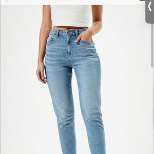 AE stretch mom jeans